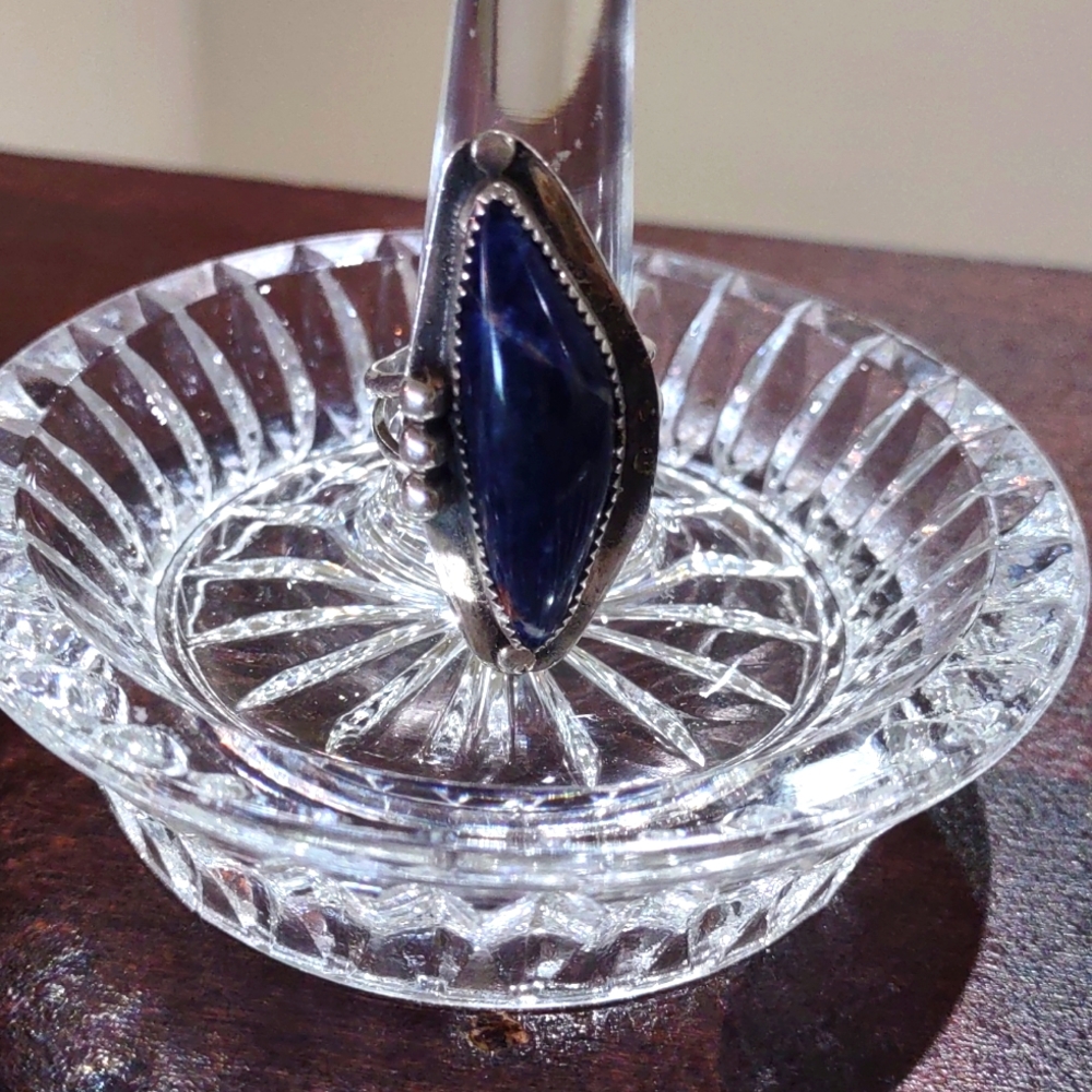 Handmade Sodalite sterling silver ring